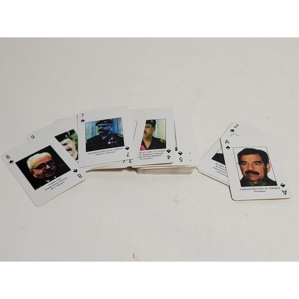 Hoyle Iraqi Most Wanted Playing Cards Iraq Complete 52 Set Case Desert Storm